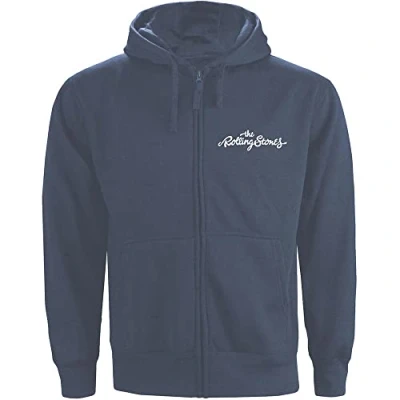 Afbeelding van The Rolling Stones Classic Tongue Vest met capuchon L Blauw