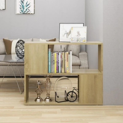 Afbeelding van vidaXL Tv meubel 80x24x63 cm bewerkt hout sonoma eikenkleurig