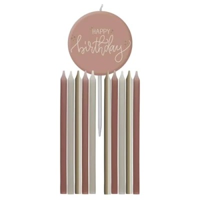 Afbeelding van Folat Kaarsen Set Crème Rose (11 stuks) 9,5cm