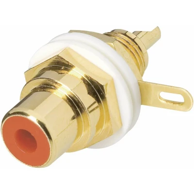 Afbeelding van BKL Electronic 0101144 C Cinch connector Bus, inbouw Aantal polen: 2 Rood 1 stuk(s)