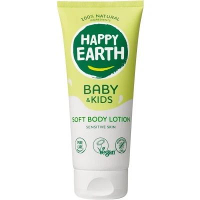 Afbeelding van 1+1 gratis: Happy Earth Bodylotion 100% Natuurlijk Baby &amp; Kids 200 ml