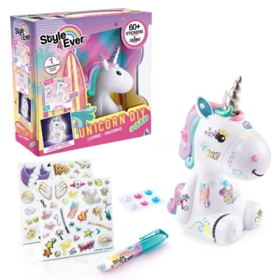 Afbeelding van Verlichte Eenhoorn DIY Unicorn Canal Toys OFG 106 Wit Aluminium Plastic