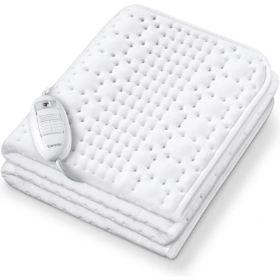 Afbeelding van Beurer UB 30 Elektrische deken Onderdeken 130 x 75 cm 3 Warmtestanden Automatische uitschakeling Katoen/fleece Machinewasbaar 5 Jaar garantie Wit
