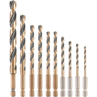 Afbeelding van DEWALT DT20620 QZ HSS G Metaal spiraalboorset 10 delig 3 mm, 3.5 4 4.5 5 6 8 mm Corrosiebestendig Zeskant 1 set(s)