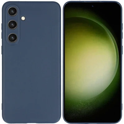 Afbeelding van iMoshion Hoesje Geschikt voor Samsung Galaxy S24 Plus Siliconen Color Backcover Donkerblauw