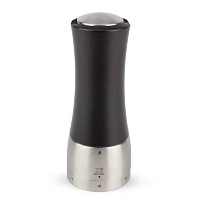 Afbeelding van Peugeot Madras Handmatige pepermolen, u&#039;Select maalinstelling, kleur: chocolade/roestvrij staal, maat: 16 cm, materiaal: hout/roestvrij 25205