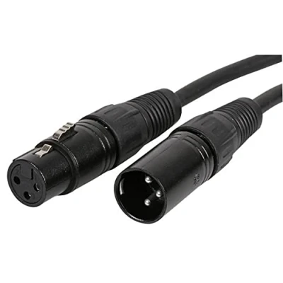 Afbeelding van Pulse PLS00289 microfoonkabel XLR mannelijk naar vrouwelijk 3 polig 0,3 m zwart