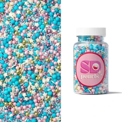 Afbeelding van SD Pearls Boules de sucre colorées pour anniversaire d&#039;enfant, fête prénatale, fêtes à thème et cupcakes, décoration gâteau comestible gâteaux, muffins desserts (mélange « barbe papa
