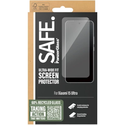 Afbeelding van SAFE by PanzerGlass Ultra Wide Fit Screenprotector incl. applicator voor de Xiaomi 15