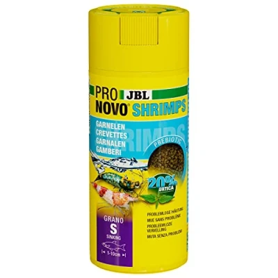 Image de JBL PRONOVO SHRIMPS GRANO, Aliment de Base pour Poissons Crevettes 1 20 cm, Granulés Poissons, Doseur à Clic, taille S, 250 ml