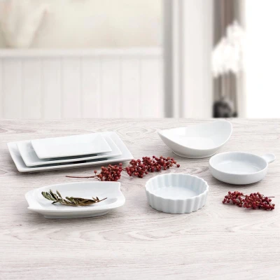 Afbeelding van Platt tallrik Quid Gastro Fun 29,5 x 11 3 cm Keramisch Wit (6 Stuks)