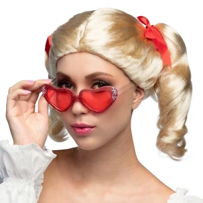 Afbeelding van Boland Pruik Lollipop Blond steil lang Vrouwen Bekend personage Highschool Schoolmeisje