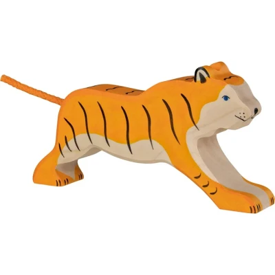 Afbeelding van Holztiger tijger rennend 17 cm