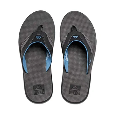 Afbeelding van Reef Heren Fanning Navy/Grey Teenslippers, meerkleurig grijs lichtblauw, 43 EU