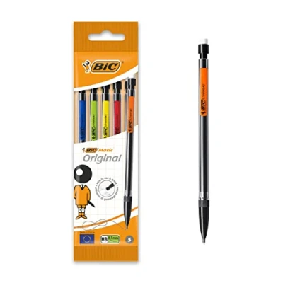 Afbeelding van Vulpotlood Bic Matic Original HB 0.7mm assorti zak à 5 stuks