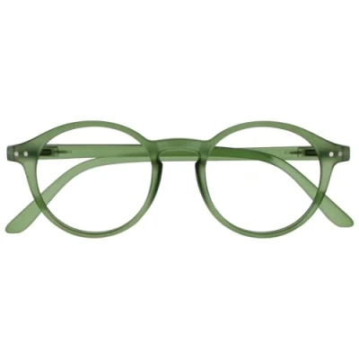 Afbeelding van OPULIZE REY Leesbril Retro rond montuur Mat groen Heren en dames veerscharnieren R56 6 +2.00