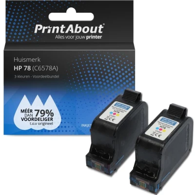 Afbeelding van Huismerk HP 78 (C6578A) Inktcartridge 3 kleuren Voordeelbundel