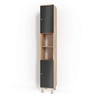 Afbeelding van Vicco Badkamerkast Fynn, Eiken/Bruin, 30 x 190 cm