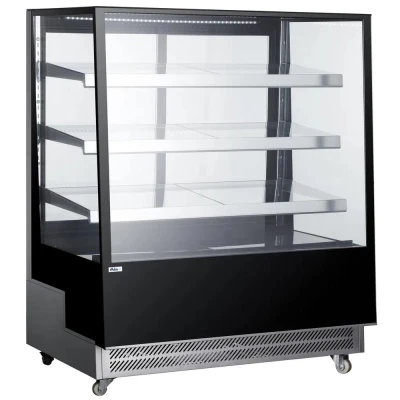 Afbeelding van Hendi Koelvitrine met 3 schuine schappen, RVS, 80,5(b)x120(d)x144,5(h)cm, 233320