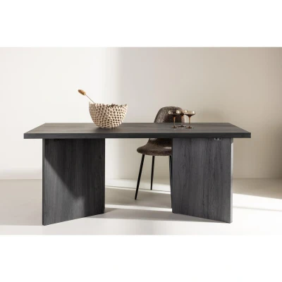 Afbeelding van Kiva rechthoekige eettafel 90 x 180 cm zwart