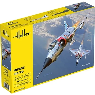 Afbeelding van 1:48 Heller 30422 Mirage IIIE O R RD EE EA Plastic Modelbouwpakket