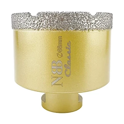 Afbeelding van NBB Diamantboor M14 diamantkroon voor droog en nat boren, professioneel hard porselein, keramiek, tegels, graniet, marmer, tegels haakse slijper (1,68 mm)