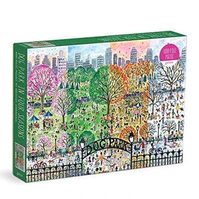 Afbeelding van Michael Storrings Dog Park in Four Seasons 1000 Piece Puzzle