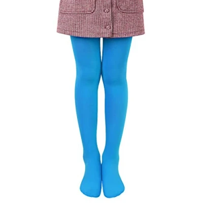Afbeelding van L&amp;K II Kinderpanty&#039;s Klassieke Danspanty met Voet Zachte Comfortabele Kousen Elastische Panty in verschillende kleuren 27251, Uniek pakket hemelsblauw