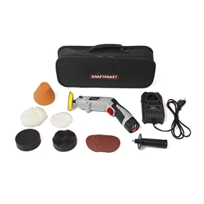 Afbeelding van Dino KRAFTPAKET Multiplex Drehbar in Stabform 640256 Accu rotatiepolijstmachine 10.8 V 100 W 400 3000 omw/min 80 mm