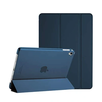 Afbeelding van ProCase Smart Case voor iPad Pro 9.7 2016 (model: A1673 A1674 A1675)), ultradunne lichtgewicht standaard cover met matte doorschijnende achterkant inch marineblauw