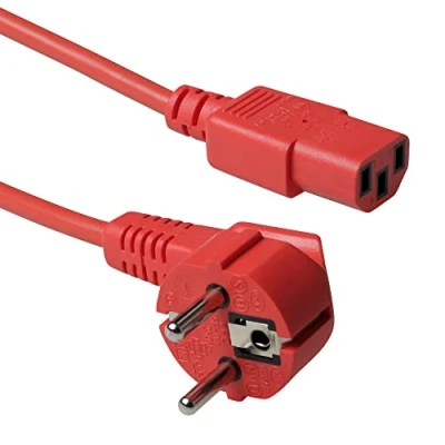 Image de ACT Câble d&#039;alimentation power IEC 60320 C13 pour CEE 7/7 (M) CA 230 V 1.8 m RAL 3020