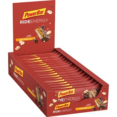 Afbeelding van PowerBar Ride Energy, pinda, caramel, 18 x 55 g koolhydraat, magnesium, eiwitreep