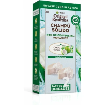 Afbeelding van Haarzeep Garnier Original Remedies Kokosnoot Hydraterend 2 Stuks (60 g)