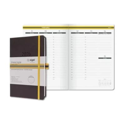 Afbeelding van SIGEL L2603 Wochenkalender Linescape 2026, ca. A5, donkergrijs