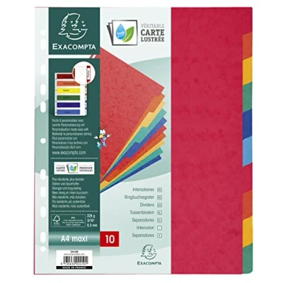Afbeelding van Register natuur toekomstige kroonluchter kaart 225 g 10 posities A4 Maxi