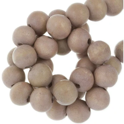 Afbeelding van Houten Kralen Vintage Look (6 mm) Natural Nude (140 stuks)