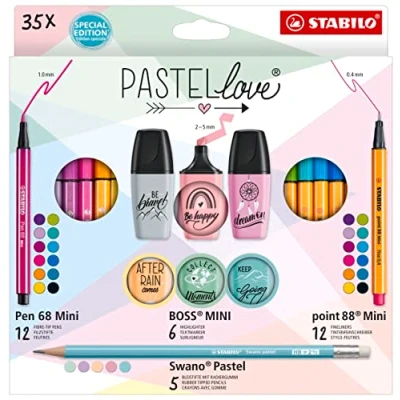 Afbeelding van Stabilo Schrijfset Pastel Love 35 st. Multicolour