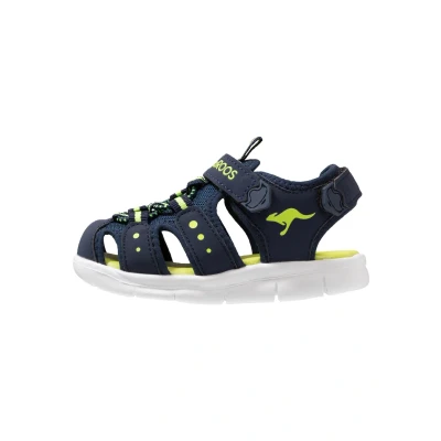Afbeelding van Kangaroos Kmini Sandalen voor kinderen, Maat: 21, Dark navy/lime Imitatieleer/ textiel