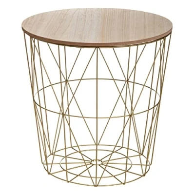 Afbeelding van Sphera Bijzettafel 39.5 x 41cm Hout/Metaal Goud