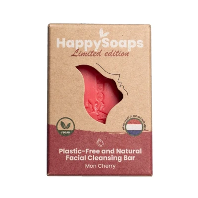 Afbeelding van HappySoaps Gezichtsreiniger Bar Zeep Face Mon Cherry 70gr