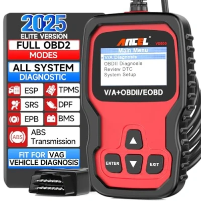 Afbeelding van ANCEL OBD2 diagnoseapparaat, foutcodelezer voor VW/Audi/Skoda/Seat, motorcontrolelampje, scanner met EPB olie en TPS reset in het Duits
