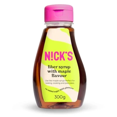 Afbeelding van NICKS Fiber Siroop, esdoornsiroop (300 g) keto zoetstof zonder toegevoegde suiker, glutenvrij, veganistisch