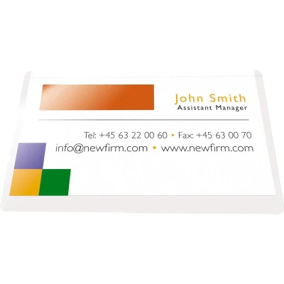 Afbeelding van Q Connect, Kaartopslag, Zakjes voor visitekaartjes (95 x 60 mm)