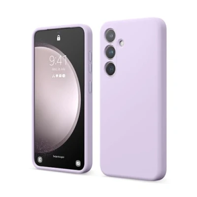 Afbeelding van Elago Hoogwaardig vloeibaar siliconen omhulsel, compatibel met Samsung Galaxy S24, volledige bescherming, 4 lagige slagvaste structuur, krasbestendige zachte microvezel binnenkant, paars