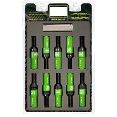 Afbeelding van OMP OMPS09981408 Wielbouten M14X1.5 28mm groen 17/19 Aluminium