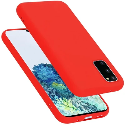 Afbeelding van Cadorabo Hoesje geschikt voor Samsung Galaxy S20 FE in LIQUID ROOD Beschermhoes gemaakt van flexibel TPU silicone Case Cover