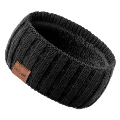Afbeelding van DRESHOW Vrouwen Warm Gebreide Hoofdband Winter Oor Warmer Elastieken Haak Hoofd Wrap Dikke Fleece Voering Haar Strips