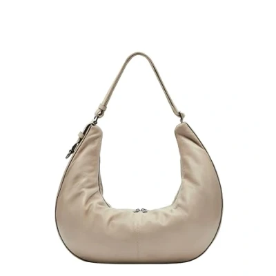 Afbeelding van LIEBESKIND BERLIN Leren Schoudertas Moon Sheep Natural Hobo Bag Sandcastle Beige