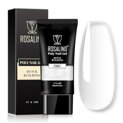 Afbeelding van ROSALIND opaal Kleur poly nagelgel, 60 ml, gel, semi permanent, soak off, UV, LED, kleur, acryl, nail art voor verlenging, nagellak, 1 stuk