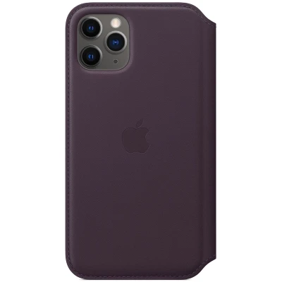 Afbeelding van Apple Leren Folio Hoesje voor iPhone 11 Pro Aubergine